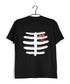 Science Nerd Biology Heart in Ribcage Custom Printed Graphic Design T-Shirt for Women